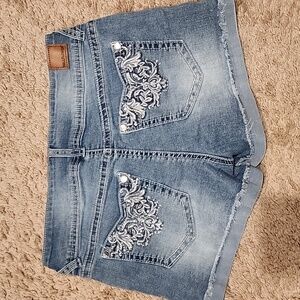 Wallflower Women's Blue Denim Shorts